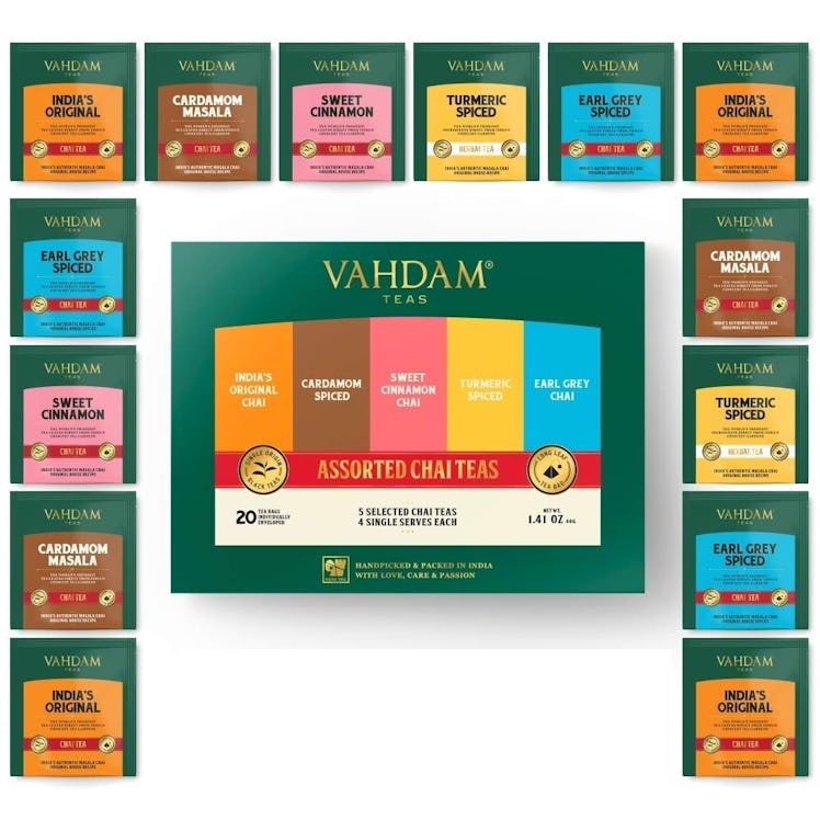VAHDAM Chai Tea Sampler (20 Bags)