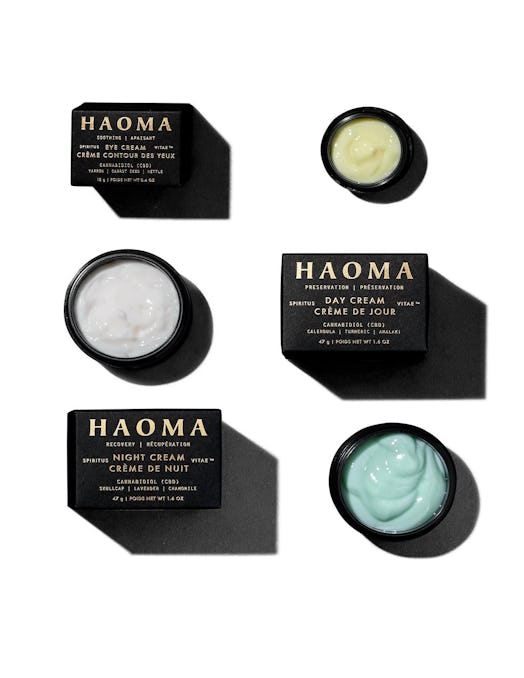 Eye cream, day cream, and night cream from new skincare brand HAOMA