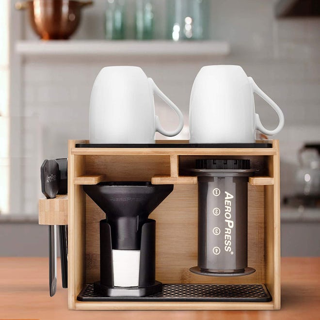 Bamboo AeroPress Organizer