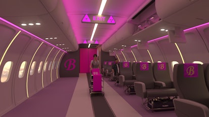 A rendering of the "Toxic" room at the Britney Spears pop-up features hot pink decor on the interior...