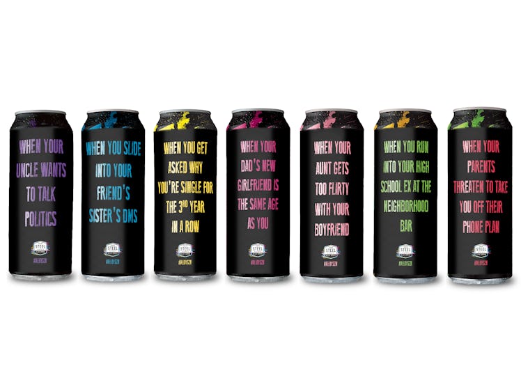 Steel Reserve Alloy Series' holiday cans will have you laughing.