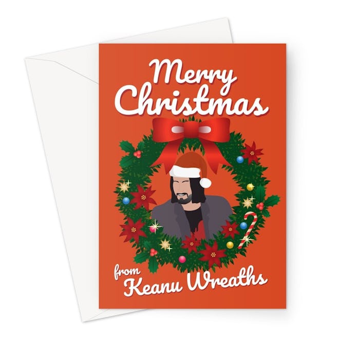 Merry Christmas From Keanu Wreaths Card