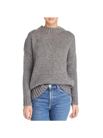 French Connection Womens Snuggle Mock-Neck Mohair Blend Pullover Sweater