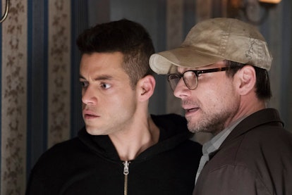 Rami Malek as Elliot and Christian Slater as Mr. Robot in Mr. Robot