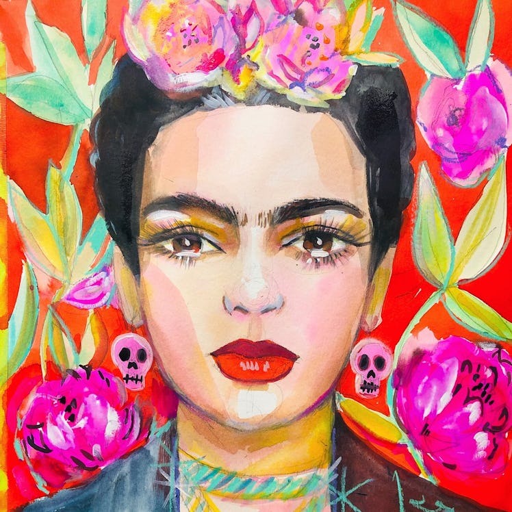 Frida. 12"x12" Original Watercolor Painting