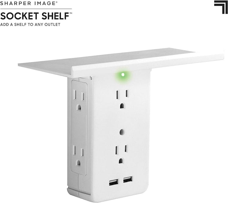 Socket Shelf- 8 Port Surge Protector Wall Outlet