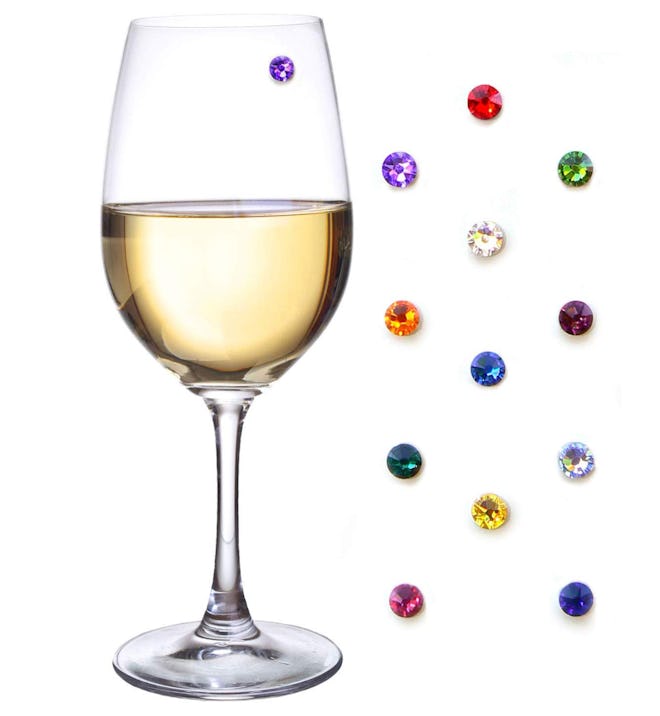  Swarovski Crystal Magnetic Wine Glass Charms Set of 12