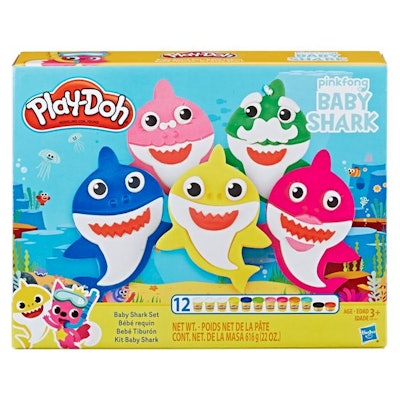 Play-Doh Pinkfong Baby Shark Set with 12 Play-Doh Cans and 21 Tools