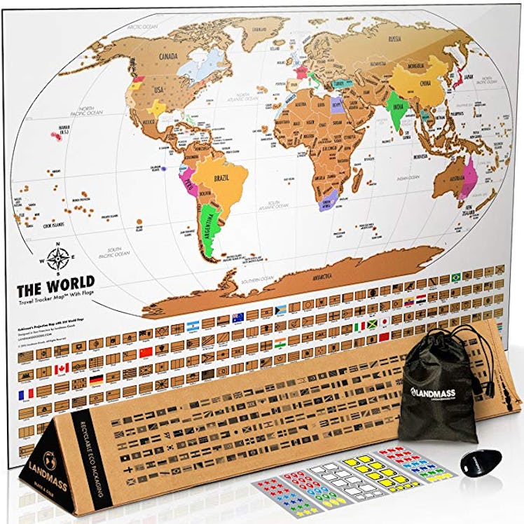 Landmass Goods Scratch Off Map Poster