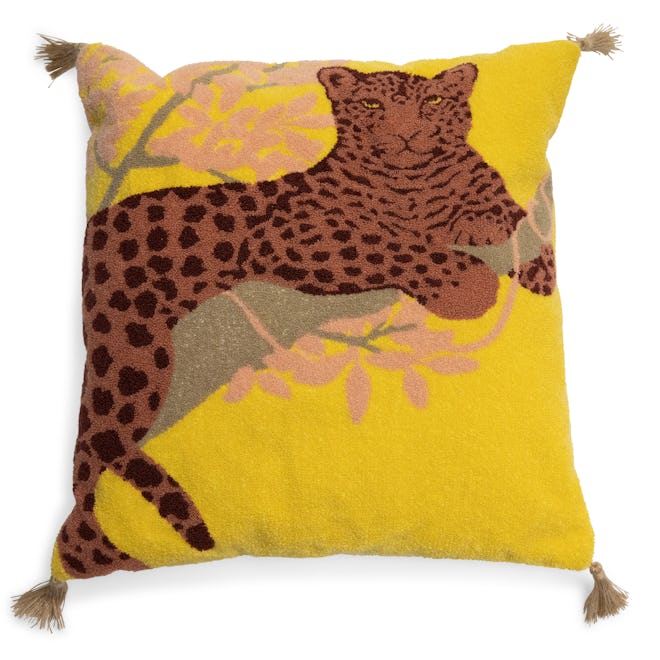 Leopard Boucle Embroidered Decorative Throw Pillow