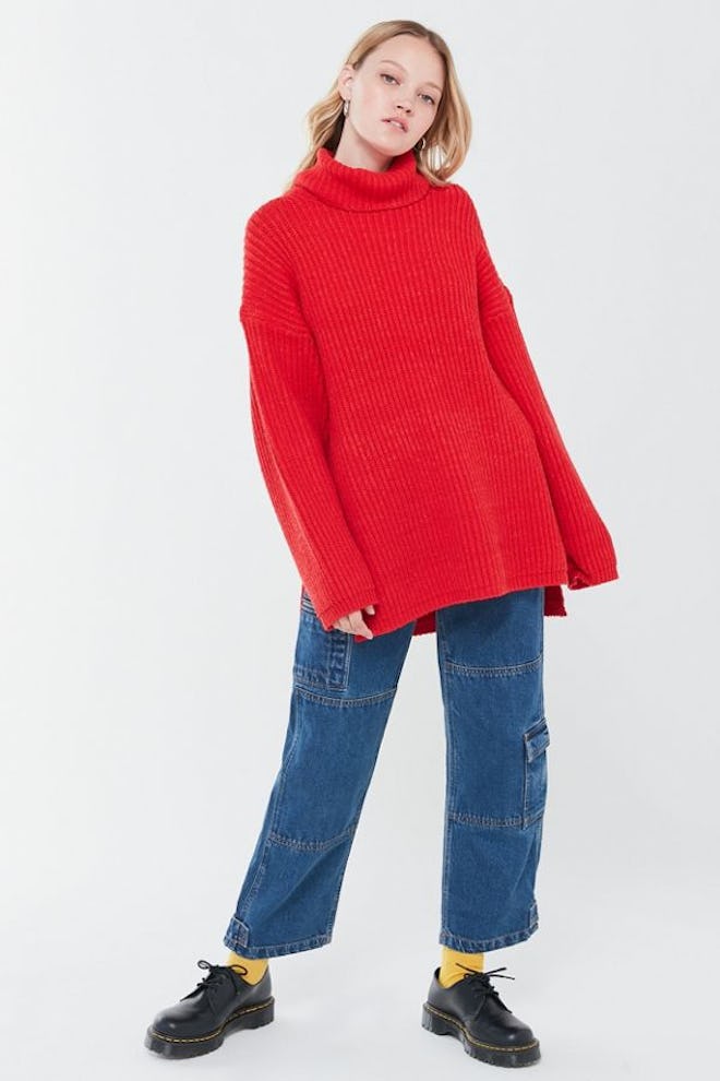 UO Tatum Turtleneck Tunic Sweater