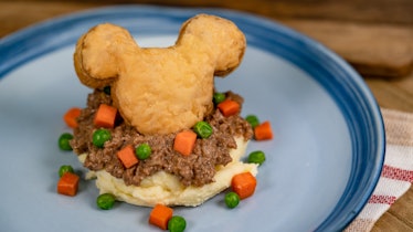 The shepherd's upside down pie is offered at Disneyland's holiday celebration. 