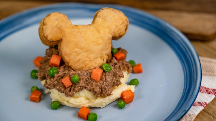 The shepherd's upside down pie is offered at Disneyland's holiday celebration. 