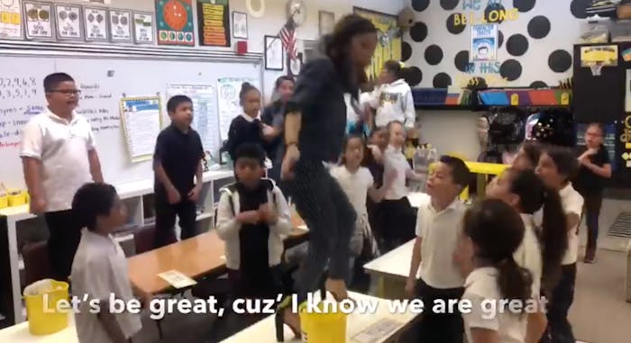 A teacher's Lizzo remix is teaching students they're great.