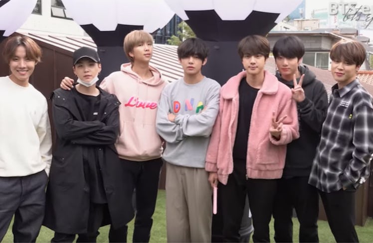 BTS visiting the House of BTS pop-up shop in Korea