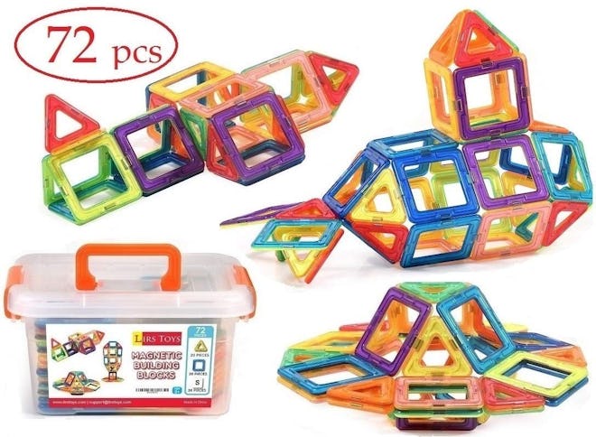 LIRS TOYS Magnetic Building Blocks (72 Pieces)