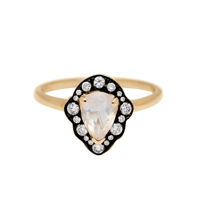 Camellia Petal Moonstone Ring 