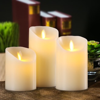 Aku Tonpa Flameless Flickering Candles (Set of 3)