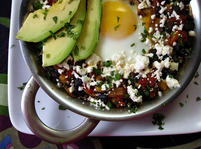 This Southwestern Egg and Black Bean Skillet meal is a one-pot breakfast meal that kids will love. 