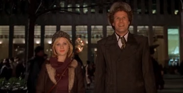 A scene from the movie 'Elf' where Buddy the Elf and Jovie go on a date.