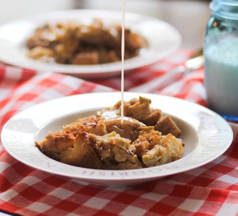 Caramel Apple Bread Pudding is a one-pot breakfast meal that kids will love. 