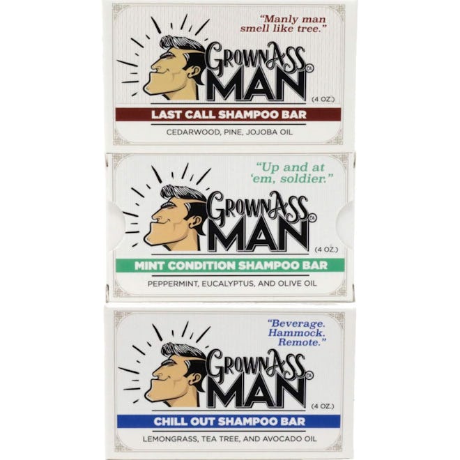 Grown Ass Man Solid Shampoo Bar (3-Pack)