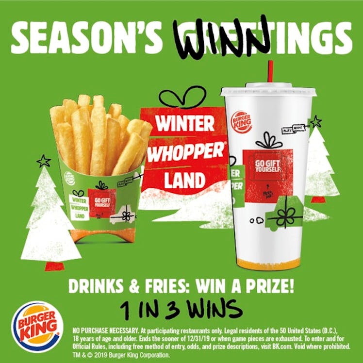 Here's How To Play Burger King's Winter Whopperland Game for a one-in-three chance of winning a priz...