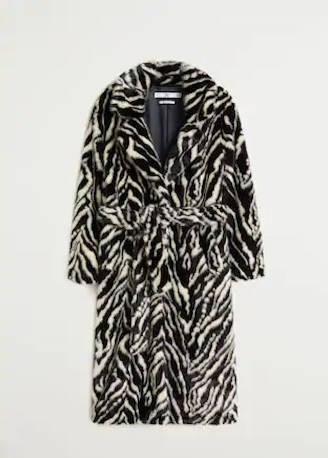 Belted Faux Fur Coat