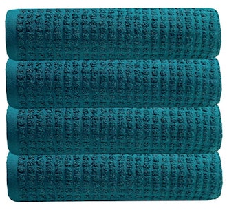 GLAMBURG Pure Organic Cotton 4-Pack Bath Towel Set