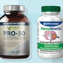 Vitamin Bounty Pro 50 probiotic with prebiotics and DrFormulas Nexabiotic advanced multi-probiotic