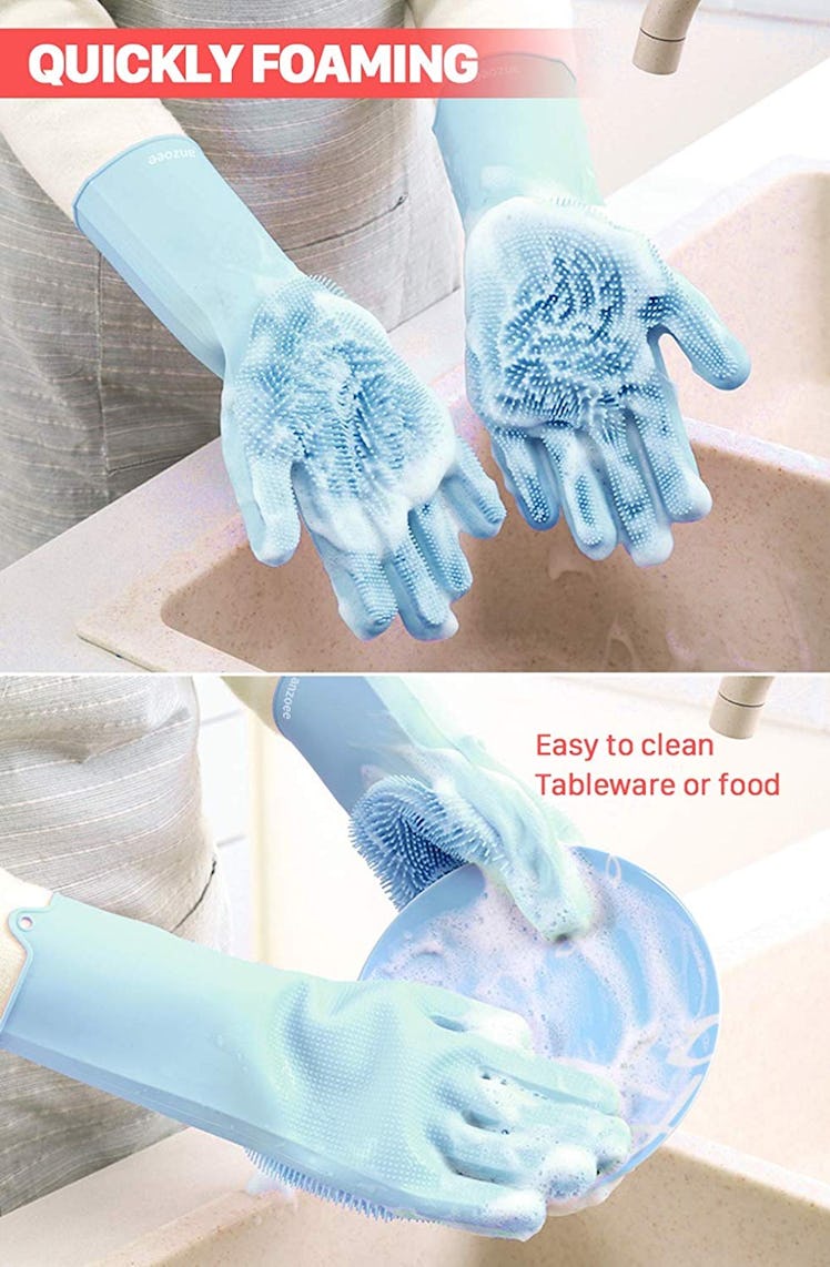 ANZOEE Reusable Silicone Dishwashing Gloves