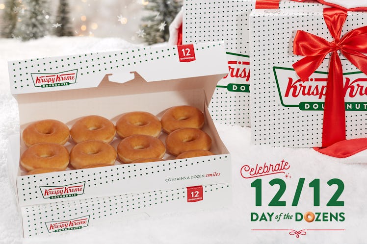 Krispy Kreme’s 2019 BOGO For $1 Dozen Deal includes Holiday Doughnuts.