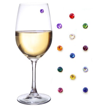 Swarovski Crystal Magnetic Wine Glass Charms Set 