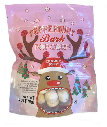 Trader Joe's Peppermint Bark Popcorns combines two treats in one.