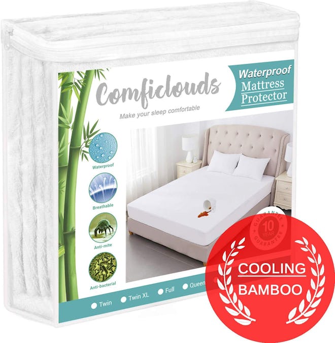 Comficlouds Cooling Hypoallergenic Waterproof Mattress Protector