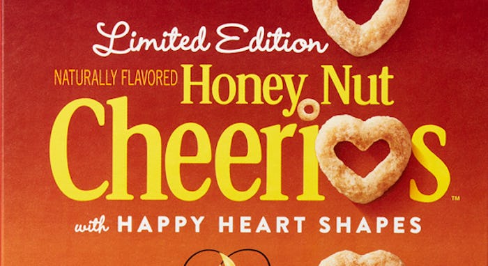 limited edition Heart shaped honey nut cheerios