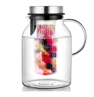 Hiware Glass Fruit Infuser Water Pitcher 