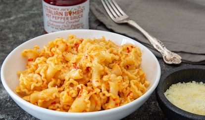 Add your favorite Trader Joe's sauce to your next frozen dinner.