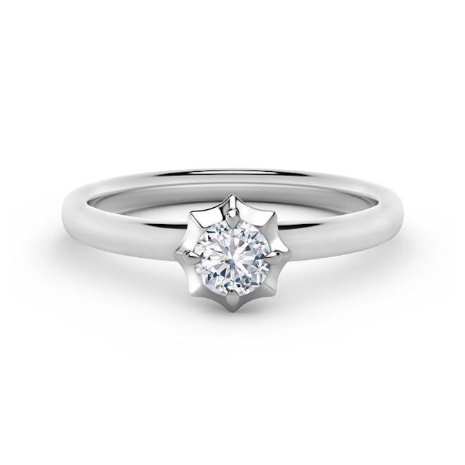 The Forevermark Alchemy Collection by Jade Trau Solitaire Stackable Diamond Ring