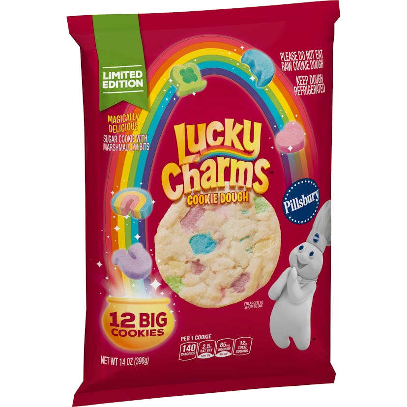Pillsbury's new Lucky Charm cookies come packed with mini marshmallow bites.