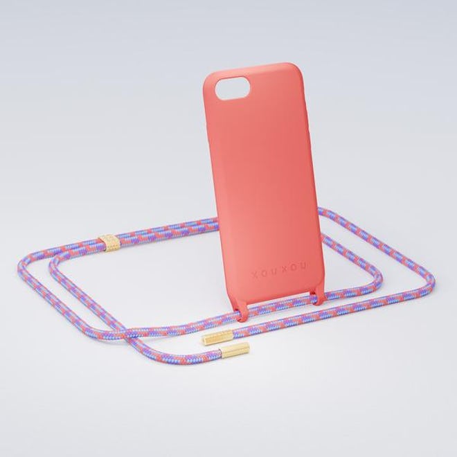 Living Coral Silicon Case + Rope