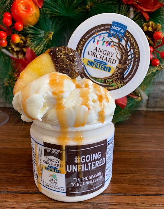 Tipsy Scoop's Angry Orchard Unfiltered Boozy Cider Ice Cream Is A Festive Bite.