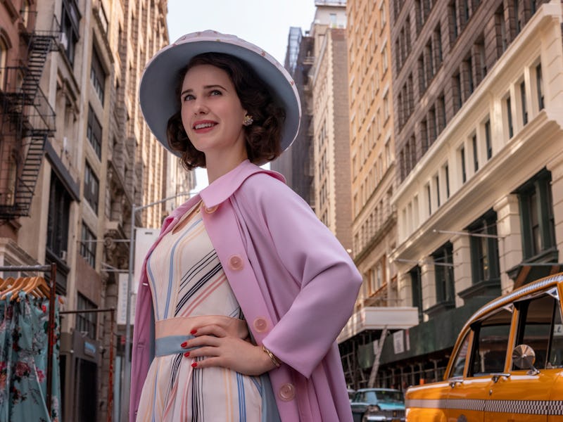 Amazon Prime Studios renewed The Marvelous Mrs. Maisel For Season 4. (Pictured: Rachel Brosnahan, wh...