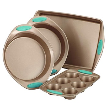 Rachael Ray Bakeware Set with Grips (4-Piece Set)