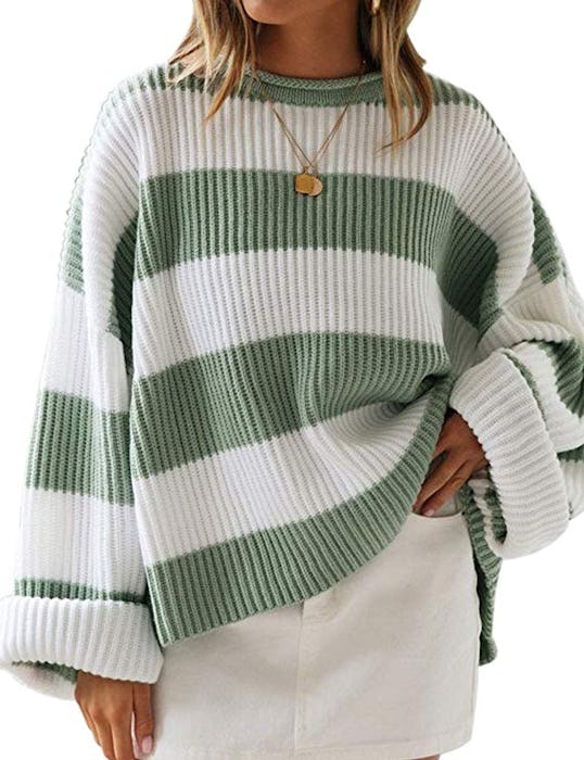 ZESICA Striped Sweater