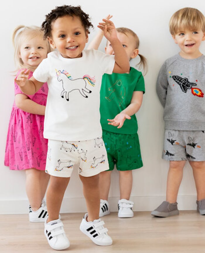 a group of kids wearing clothes from hanna andersson