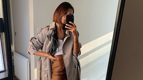 A model wearing an Instagram Coat Trend Worth Investing In ASAP