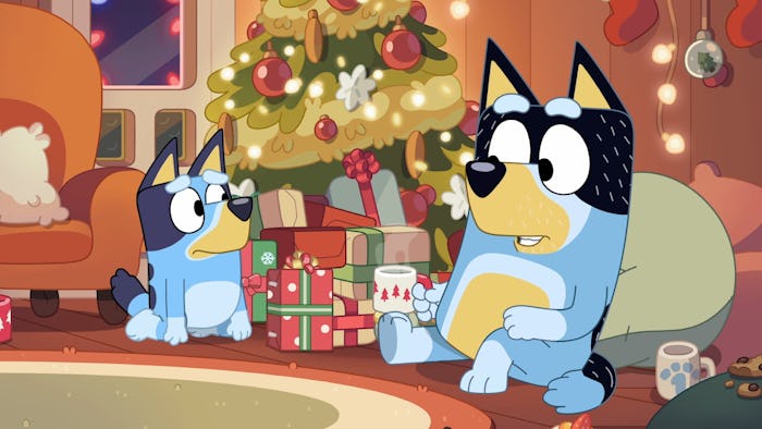 Bluey 'sChristmas episode finds everyone's favorite Australian Blue Heeler puppy celebrating with he...