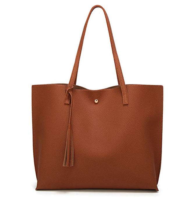 Breubae Women's Soft Faux Leather Tote