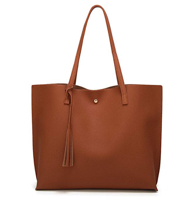 Breubae Women's Soft Faux Leather Tote